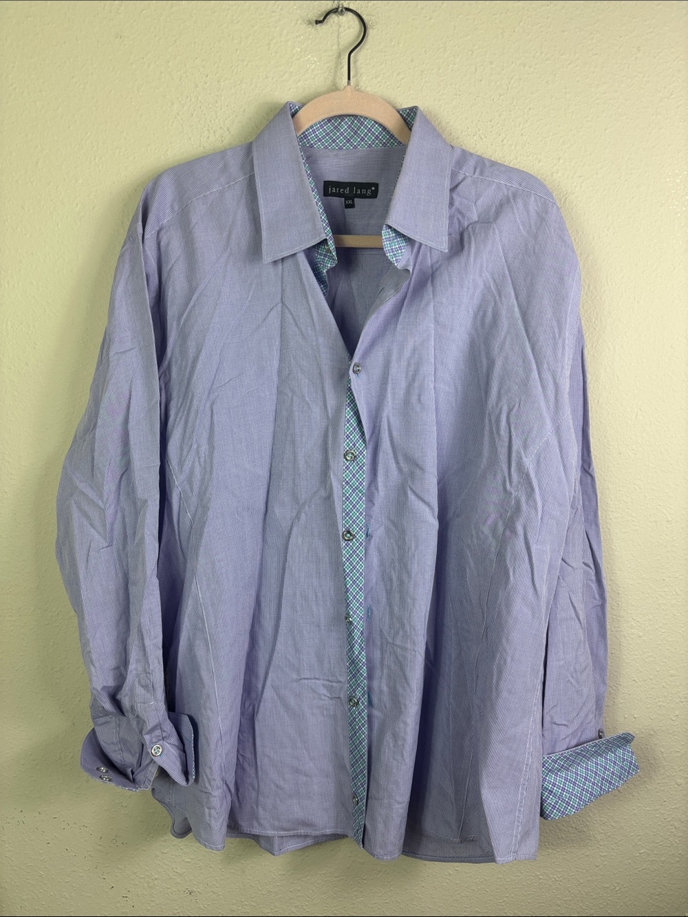 Jared Lang Lavender Long Sleeve Button Down Shirt size XXL